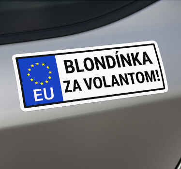 Nálepka na auto blondínka za volantom - Tenstickers