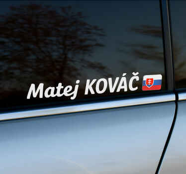 Nálepka na auto s osobným menom - Tenstickers