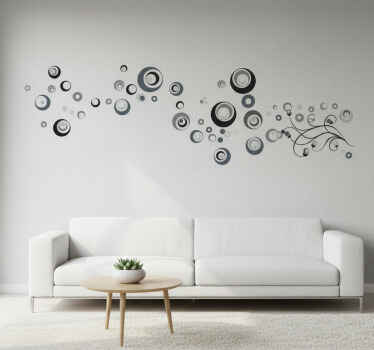 Sticker mural bulle urbaine en nuances de gris - TenStickers