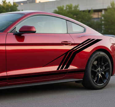 Autosticker fierce monokleurige snelheidsstreep - TenStickers