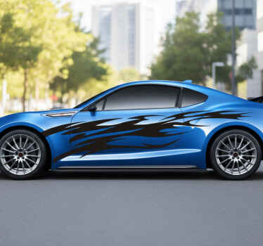 Autoaufkleber einfarbiger flammen-rennstreifen - TenStickers