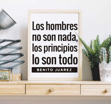 Vinilo frase célebre Benito Juárez - TenVinilo