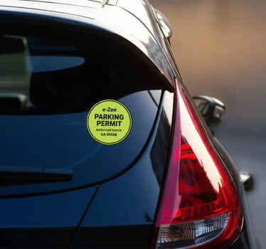 Adesivo per auto cartello di parcheggio personalizzato - TenStickers