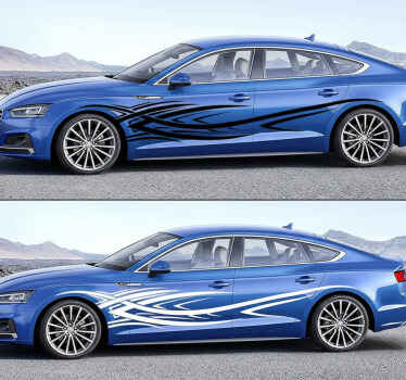 Adesivo per auto onda dinamica affilata - TenStickers