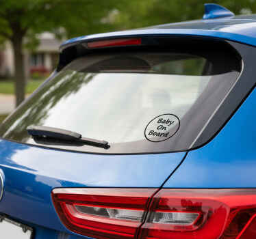 Car sticker simplistic "baby on board" - TenStickers
