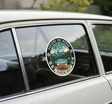 Car sticker travel themed window designs - TenStickers