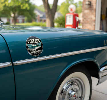 Car sticker retro style branded advertisement - TenStickers