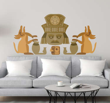Vinilo pared Figura zapoteca - TenVinilo