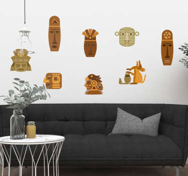 Vinilo pared Motivos zapotecas - TenVinilo