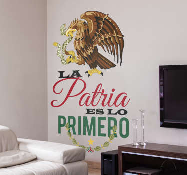 Vinilo pared Cita Vicente Guerero - TenVinilo