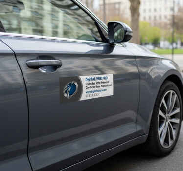 Sticker voiture infos personnalisées site/contact - TenStickers