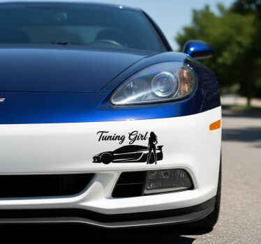 动物贴画“调音女孩”黑色设计 - TenStickers