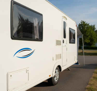 动物贴画具有流线型旋涡设计 - TenStickers