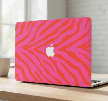 Laptop sticker vibrant zebra print - TenStickers