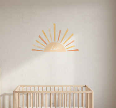 Personalized rising sun wall sticker - TenStickers