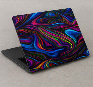 노트북 스티커 다채로운 블랙 크롬 효과 - TenStickers