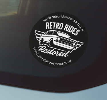 动物贴画复古圆形挡风玻璃 - TenStickers