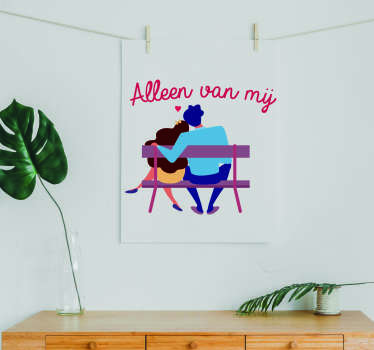 Valentijn stickers Alleen van mij - TenStickers