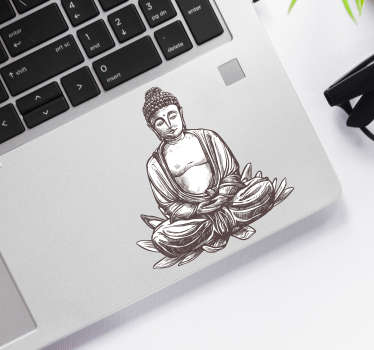 Laptop Sticker Buddha Zeichnung - TenStickers