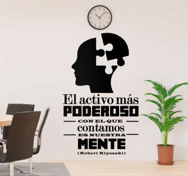 Vinilo frase célebre nuestra mente - TenVinilo