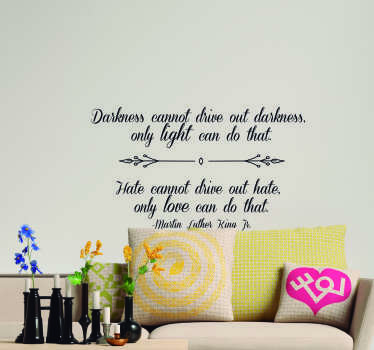 Martin Luther King Hate Quote Sticker - TenStickers