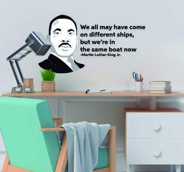 Martin Luther King Ships Wall Quote Sticker - TenStickers