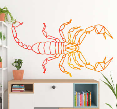 Akvarell geometriai skorpió rovar matrica - TenStickers