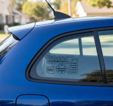 Adesivo per auto dichiarazione per appassionati di manuali - TenStickers