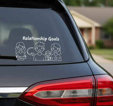 Pegatina coche estado de relación creativo - TenVinilo