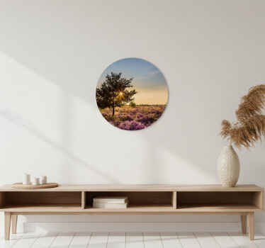 Autocolante de parede paisagem do pôr do sol dourado - TenStickers