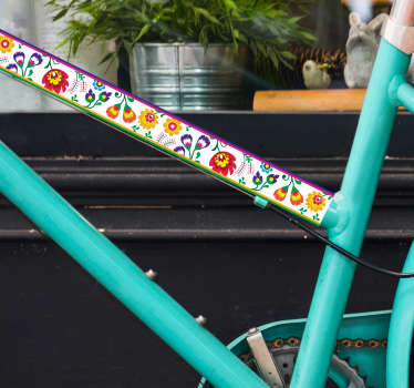 Naklejka na rower Motyw kaszubski folkor - TenStickers