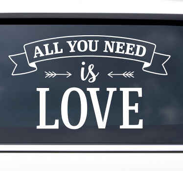 Autocolante para carro seta de amor romântico - TenStickers