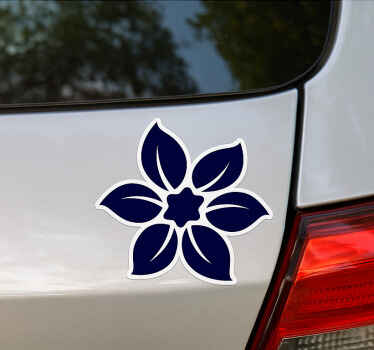 Pegatina coche flor elegante en floración - TenVinilo