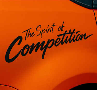 Pegatina coche rendimiento personalizado motivador - TenVinilo