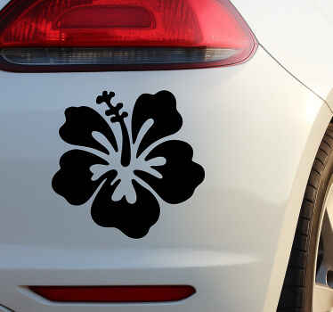 Adesivo per auto fiore esotico dell'isola - TenStickers