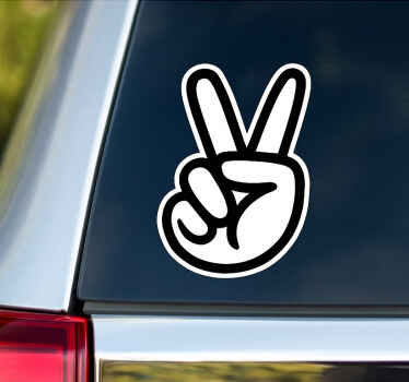 Adesivo per auto gesto della mano della pace - TenStickers
