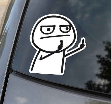 Car sticker of a funny stylised figure - TenStickers
