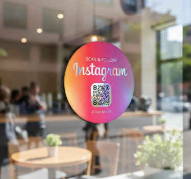 Sticker regenboog instagram qr-code - TenStickers