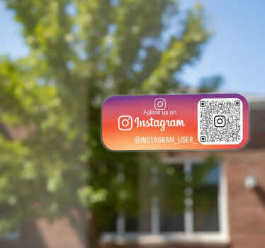 Internet sticker sunset gradient instagram qr - TenStickers