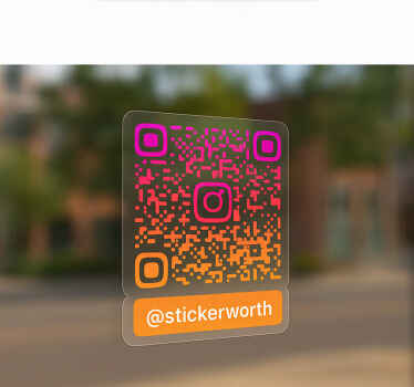 Internet sticker vibrant sunset instagram qr - TenStickers