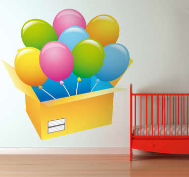Box of Balloons Kids Sticker - TenStickers