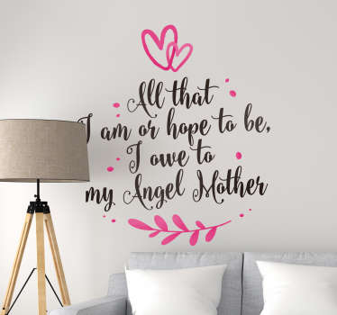 Abraham Lincoln Mother Quote Sticker - TenStickers