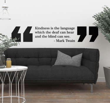 Mark Twain Kindness Living Room Wall Decor - TenStickers