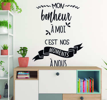Sticker motivation "Mon bonheur à moi" - TenStickers