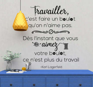 Sticker Maison Citation Inspirante Lagerfeld - TenStickers