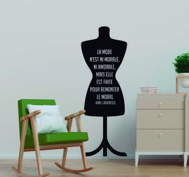 Sticker Maison Citation Lagerfeld La Mode - TenStickers