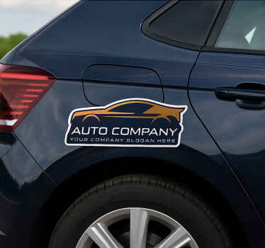 Customisable sticker auto company sign gold - TenStickers