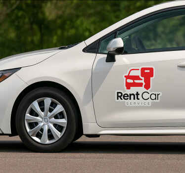 Customisable sticker for car rental logo - TenStickers