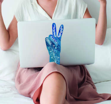 Vinilo para portátiles V de victoria - TenVinilo