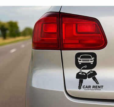 Customisable sticker for car rental logo - TenStickers